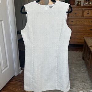 H&M Tweed Work Dress Off-White M